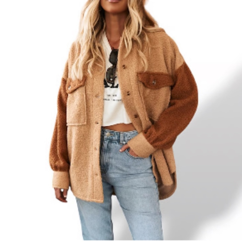 Salty Blonde X 12th tribe fuzzy jacket